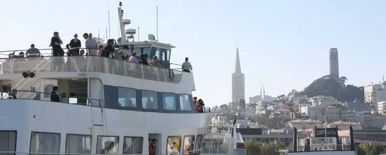 Blue and Gold Fleet's boat at PIER 39